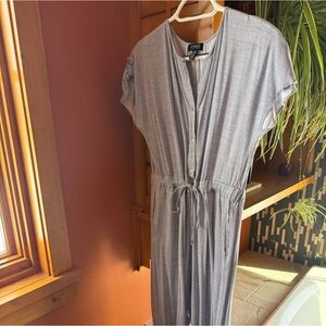 Jones New York Light Lavender Button-Front Dress